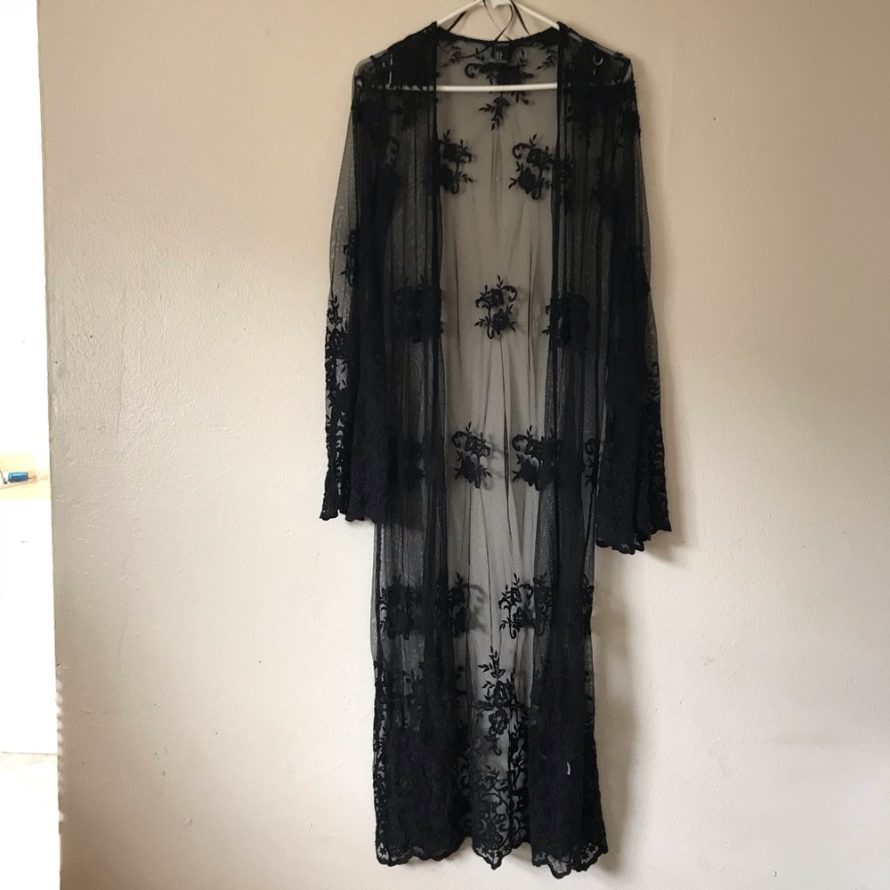 Black Lace Kimono